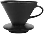 Coffee Filter Cup Holder Reusable Portafilter Dripper Funnel Ceramic Accesorios Cafe Coffeeware(Black) by Unknown