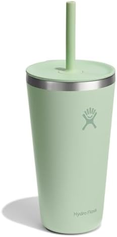 Hydro Flask All Around Tumbler Straw Lid, Insulated Travel Mug, Stainless Steel Coffee Cup 28 Oz Aloe - Image 2