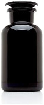 Infinity Jars 500 ml (17 Fl oz) Black Ultraviolet Blocking Glass Apothecary Jar Airtight Smell‑Proof Refillable Container for Herbs, Spices, Tea & Essential Oils 3-Pack by InfinityJars