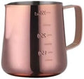 Milk Frother Cup Stainless Steel 350/550ml Espresso Coffee Pull Flower Milk Mugs Cup Stainless Steel Craft Latte Art Jug Pitcher Mug(350ml rose gold) by Unknown