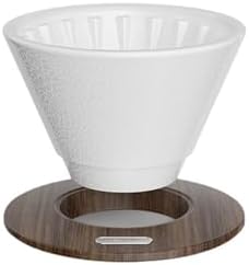 Hand Brewed Coffee Filter Cup Ceramic Flat Bottom Cake Drip(White) by Unknown