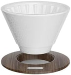 Hand Brewed Coffee Filter Cup Ceramic Flat Bottom Cake Drip(White) by Unknown