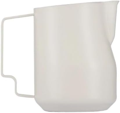 350/450ml Turbo Milk Frothing Pitcher Steaming Pitchers Professional Foam Jug Home Barista Kitchen Accessorie(450ml White) by Unknown