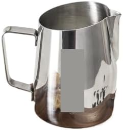 Frothing Pitcher 420ml Milk Frother Cup Espresso Steaming Pitcher Stainless Steel Milk Frother Jug Home Barista Tool(Steel) by Unknown