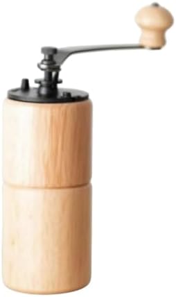 kowaku Wooden Hand Coffee Stainless Steel Manual Coffee Cylindrical Kitchen Gadget, Light Color by kowaku