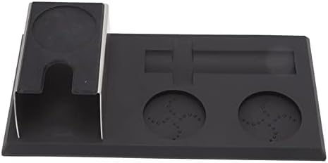 Coffee Tamper Mat Holder Set Non Slip Stable Decorative Modern Tamper Storage Base Pad for Coffee Shop and Home Use Silicone and Stainless Steel Material - Image 4