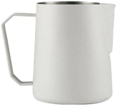 Milk Frother Cup Stainless Steel 304 Stainless Steel Tip Milk Foam Cup Fancy Frothing Pitcher Coffee Latte Art Tool 350ml/450ml/600ml(White-A-600ml) by Unknown