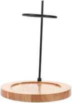 Toddmomy Wooden Coffee Filter Cup Stand with Iron Frame Simple Shape and Creative Style for Making Coffee and Milk Tea Stable Pour-over Dripper Holder for Home Use by Toddmomy
