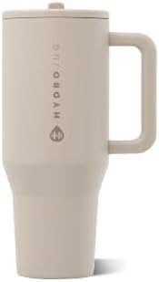 HydroJug Traveler 32oz, Insulated Tumbler with Handle & Straw, Dune by Hydrojug