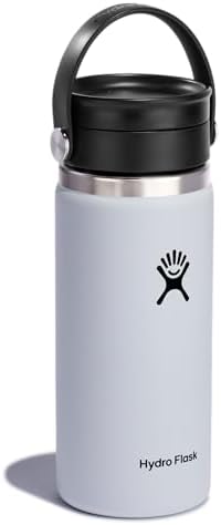 Hydro Flask Water Bottle - Insulated Stainless Steel - Wide Mouth Flex Sip Lid, Non Spill, Leakproof and Refillable in 16 Oz White - Image 2