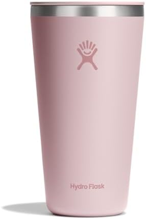 Hydro Flask All Around Tumbler Press-in Lid, Insulated Travel Mug, Stainless Steel Coffee Cup 28 Oz Tonal Trillium Pink by Unknown