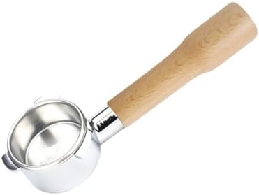 54mm Coffee Bottomless Portafilter Wooden Handle Coffee Filter,Compatible For Breville,880/870/850 Eusable Coffee Extraction Accessories(Type 2) by Unknown