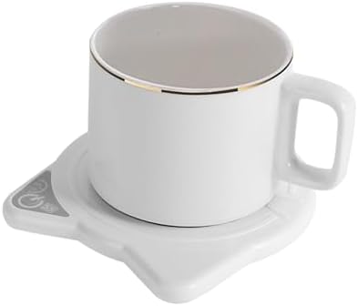 Electric Coffee Warmer USB Warmer Coaster Mug Heating Pad Intelligent Cup Warmer Tea Warmer for Tea Water Beer Desk, White by Unknown