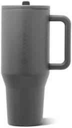 HydroJug Traveler 32oz, Insulated Tumbler with Handle & Straw, Stone by Hydrojug