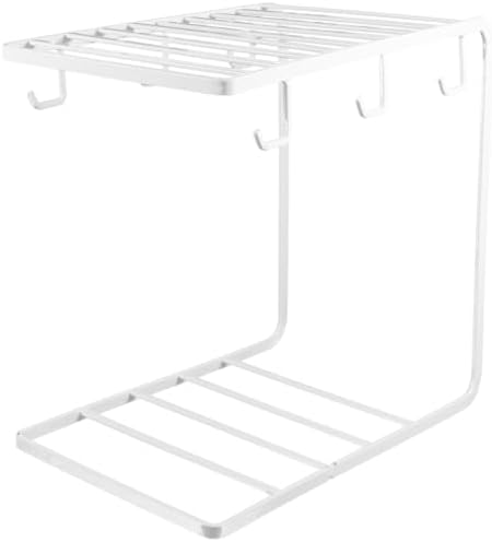 Alipis Pink Iron Mug Rack Stand with 6 Hooks for Home Rv Storage by Alipis