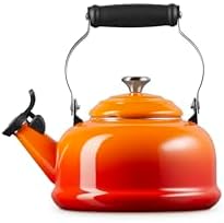Le Creuset Enamel On Steel Whistling Tea Kettle, 1.7 qt., Flame - Image 3