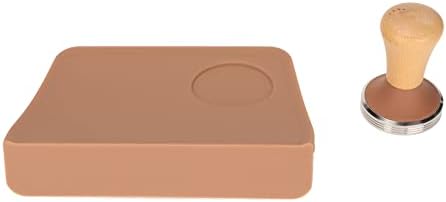 LiebeWH Coffee Tamp Mat Silicone Tamping Pad with Beech Tamper Food Grade - Image 6