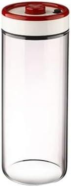 Press Type Vacuum Sealed Glass Canister, Evacuated Storage Bottle for Coffee Bean, Tea and Dry Food, Household Preservation Container (1800ML C4533D) by Unknown