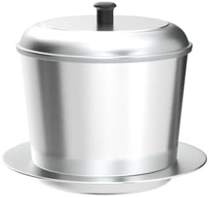 Large Vietnamese Coffee Maker - 10 Cup Stainless Steel French Press Style Coffee Pot with Pour Over Dripper, Portable - Image 3