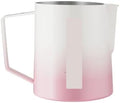 Classic Milk Frothing Pitcher 500ml Red Stainless Steel Steaming Pitchers Cup Coffee Tool(500ml,Pink B) by Unknown