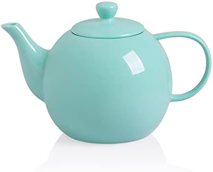 Sweejar Ceramic Tea Pots,40OZ Porcelain Teapot with Infuser(Turquoise) by Sweejarco1949