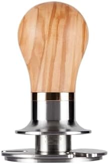 51.6mm Elasticity Adjustable With Scale Lines Stainless Steel Coffee Tamper，Compatible For La Pavoni，replacement Espresso Accessory(Olive wood) by Unknown