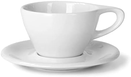 notNeutral Lino Porcelain Cup & Saucer Small Latte 8 oz (8 oz, 6) by notNeutral