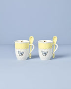 Lenox 897804 Butterfly Meadow Color Mugs With Spoons, Set Of 2, Yellow - Image 2