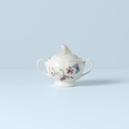 Lenox Butterfly Meadow Porcelain Sugar Bowl with Lid - Image 3