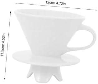 Vintage Ceramic Coffee Dripper Manual Filter Cup for Servings Enhanced Extraction with Filter Elegant Design for Coffee Lovers - Image 2