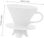 Vintage Ceramic Coffee Dripper Manual Filter Cup for Servings Enhanced Extraction with Filter Elegant Design for Coffee Lovers - Image 2