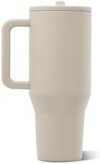 HydroJug Traveler 32oz, Insulated Tumbler with Handle & Straw, Dune - Image 2