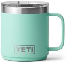 YETI Rambler 10 oz Ceramic Lined Stackable Mug, Vacuum Insulated, Stainless Steel with MagSlider Lid, Seafoam by YETI