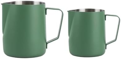 Milk Frother Cup,Coffee Jug,Stainless Steel Kitchen Milk Cup Crafts Coffee Latte Frothing Pitcher Mug Frothing Jugs Foam Art 350/600ml Steaming Mugs(600ml) - Image 2