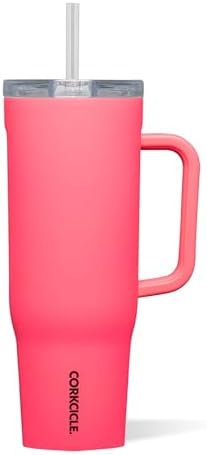 Corkcicle Cruiser Tumbler with Handle & Straw, 40 oz, Pink by Corkcicle
