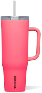 Corkcicle Cruiser Tumbler with Handle & Straw, 40 oz, Pink by Corkcicle