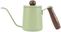 Kettle with Long Gooseneck Spout, Stainless Steel, Non-Slip Natural Wood Handle, Ideal for Regulating Water, Suitable, Green by Unknown