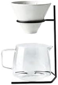Ceramic Pour Over Coffee Set Filter Bracket Filters Dripper Stand Percolators Shop Cup Share Pots Coffeeware Accessories(Transparent Set A) by Unknown