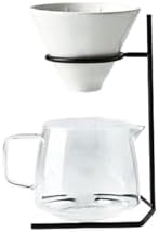 Ceramic Pour Over Coffee Set Filter Bracket Filters Dripper Stand Percolators Shop Cup Share Pots Coffeeware Accessories(Transparent Set A) by Unknown