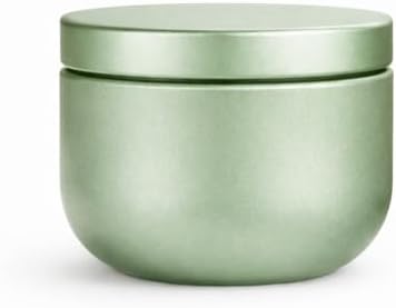50 Pack 2 oz Round Tea Sample Tins with Lids, Odor-Resistant Tinplate Small Batch Storage Containers, Three Colors Available, for Tea, Coffee, Spices, Herbs (Matte Olive Green) by TYNUOCN