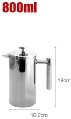 Double Walled Insulated French Press Coffee Maker with Filter, Heat Resistant Tea Maker Plunger for Home Brewing(800ml) - Image 2