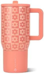HydroJug Traveler 20oz Kids Insulated Tumbler with Handle, Daisy Checkers by Hydrojug