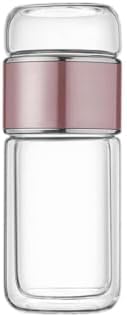 3-in-1 Smart Tea Infuser Bottle with Filter, Double Wall Glass, 280ml, Heat Resistant, Leak-Proof(420ml) by Unknown