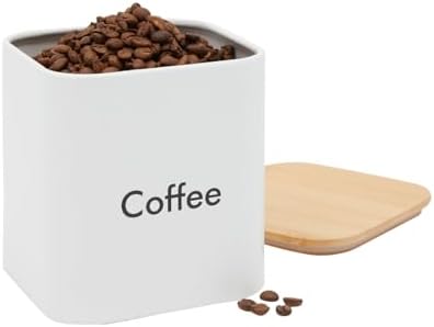 Juvale Coffee Bean Storage Canisters for Countertop - 3-Piece White Iron 48 oz Set - Silicone Seal Lids for Freshness - Sugar Jar & Tea Organizer - Coffee Bar Accessories & Countertop Organization - Image 4