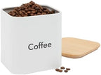 Juvale Coffee Bean Storage Canisters for Countertop - 3-Piece White Iron 48 oz Set - Silicone Seal Lids for Freshness - Sugar Jar & Tea Organizer - Coffee Bar Accessories & Countertop Organization - Image 4