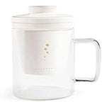 Coffee Cups Glass Tea Cup with Removable Infuser and Lid 9.5OZ Thickened Glass Tea Mug Clear Filtrating Teapot Tea Maker Tea Coffee Cup (Color : B) (A) by Unknown
