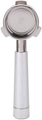 TOPINCN Coffee Portafilter 54mm Bottomless Portafilter Stainless Steel Aluminum Alloy Single Layer Superfine Hole Filter with Frosted Handle for 8 Series (Silver) - Image 4