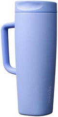 Owala SmoothSip Slider Stainless Steel Insulated Travel Mug with Handle, 100% Leak Proof, For Hot and Cold Drinks, Travel Friendly with Sliding Lock Lid, 24 oz, BPA Free, Leak Proof, Out of the Blue by Unknown