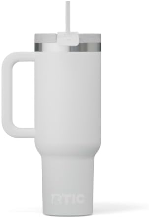 RTIC 40oz Road Trip Tumbler, Insulated, Ceramic Lined, Cool Grey by RTIC
