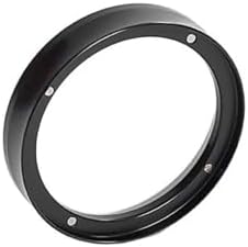 Portafilter Funnel 9 Pcs Coffee Metering Ring Aluminum Alloy Magnetic Handle Powder to Prevent Flying (51/53/58mm)(Black-58MM-) by Unknown